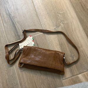 Italian Leather Cross-body or Wristlet bag